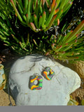 Vibrant Square Earrings