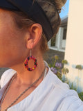 Vibrant Oval Hoop Earrings