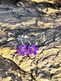 Stylish Purple Flower Earrings